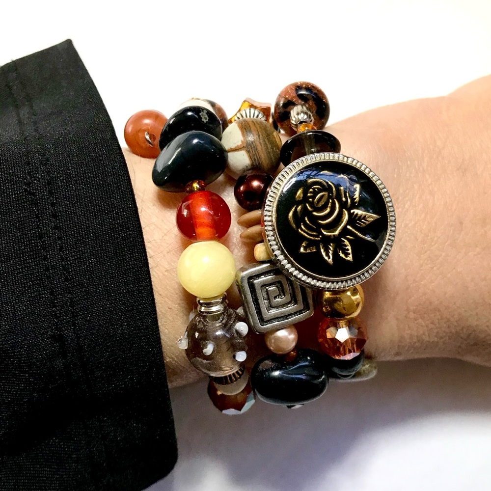 Handmade Bracelet with Vintage & Modern Elements (NB21-13H) New Without Tags